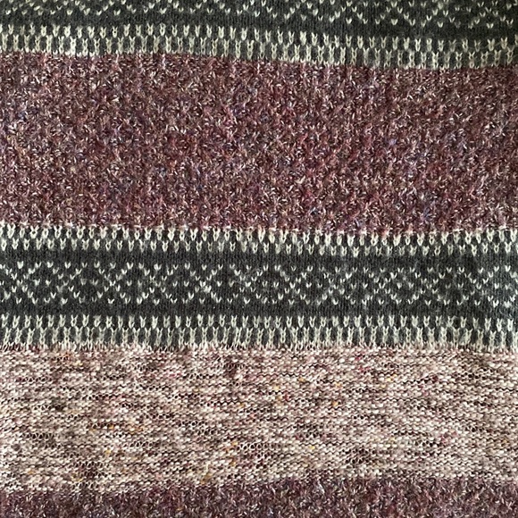 Knox Rose Aztec Geometric Fringed Shawl Collar Boho Festival Open Cardigan - Picture 9 of 13